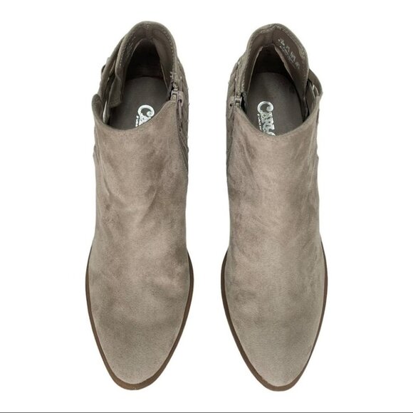 Carlos Santana Ashby Light Doe Fabric Microsuede Womens Ankle Boots Size 9.5M - Picture 5 of 12